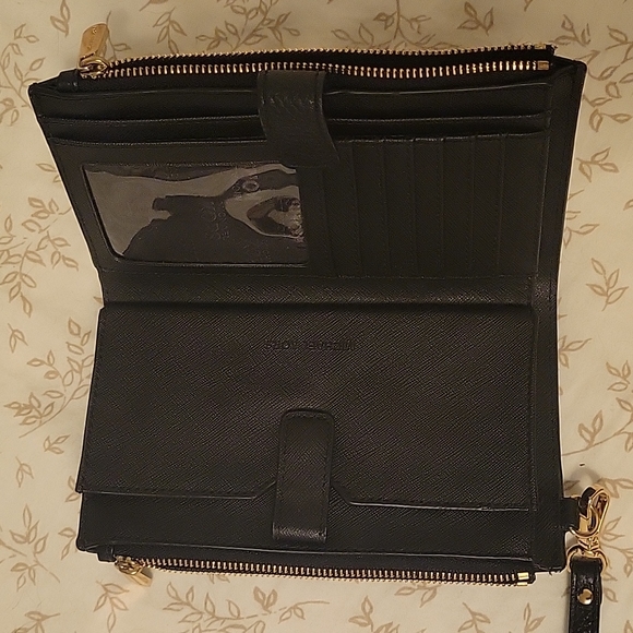 Michael Kors Adele Double-Zip Pebble Leather Phone Wristlet - Picture 3 of 5